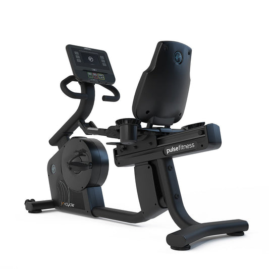 Pulse Fitness R - Cycle | Classic Recumbent Cycle with 7" Tactile Key Console - Exercise Machine - pulse fitness