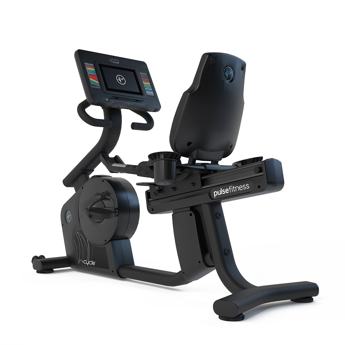 Pulse Fitness R - Cycle | Club Line Recumbent Cycle with 10.1" Touchscreen Console (NFC Compatible) - Exercise Machine - pulse fitness