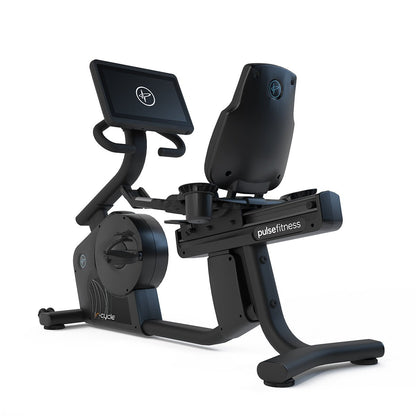 Pulse Fitness R - Cycle | Premium Recumbent Cycle with 18.5" Touchscreen Console (NFC Compatible) - Exercise Machine - pulse fitness